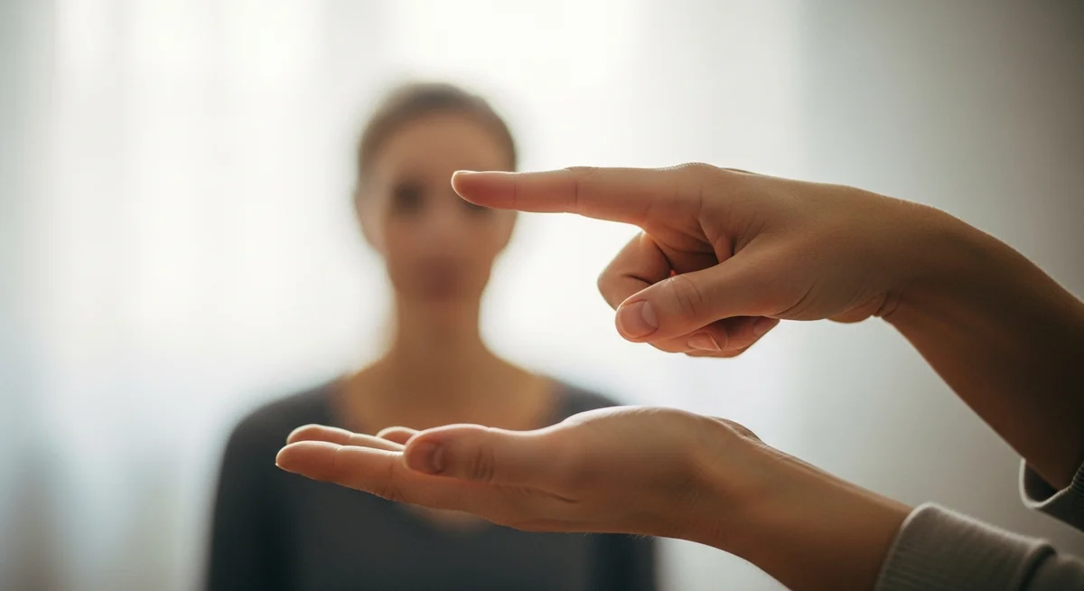 Dłonie terapeuty podczas sesji EMDR