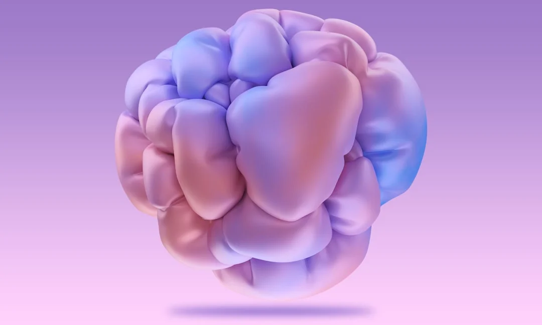 Badacz analizujący dane naukowe o związku serotoniny z depresją na komputerze